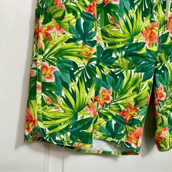 New FAIR HARBOR Hibiscus Swim Shorts in GREEN MULTI XXXL (Waist size 39 - 40) - Picture 8 of 12
